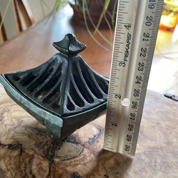 Vintage Vantines Bronze Footed Incense Burner - Picture 4 of 7